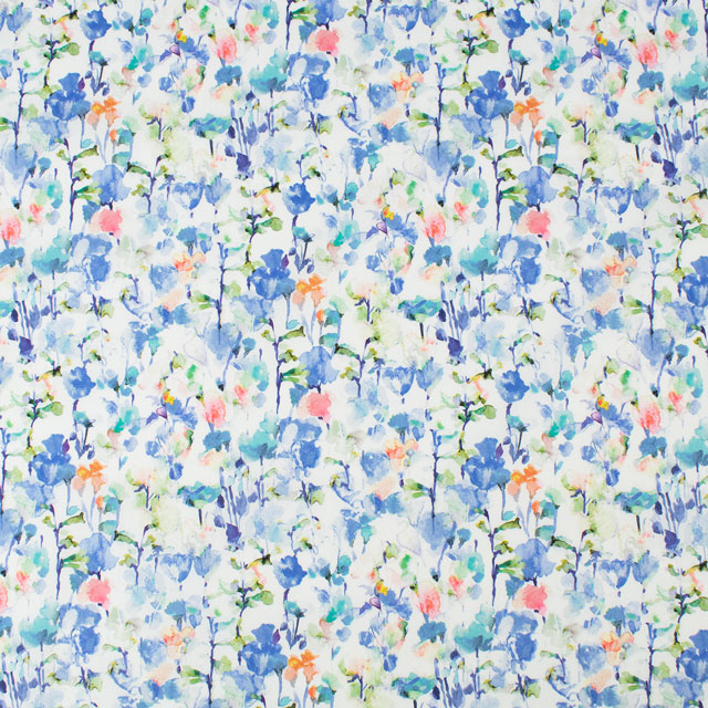 生地 LIBERTY FABRICS リバティ・ファブリックス タナローン 2024SS THE LIBERTY KALEIDOSCOPE Inky Fields インキー・フィールズ(24-3634149) 24CU.ブルー 09Ac03j