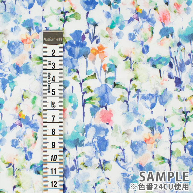 生地 LIBERTY FABRICS リバティ・ファブリックス タナローン 2024SS THE LIBERTY KALEIDOSCOPE Inky Fields インキー・フィールズ(24-3634149) 24CU.ブルー 09Ac03j