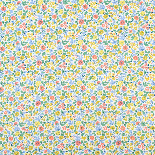 生地 LIBERTY FABRICS リバティ・ファブリックス タナローン 2024SS THE LIBERTY KALEIDOSCOPE Astrid Niva アストリッド・ニヴァ(24-3634198) 24BU.イエロー 09Ac03j