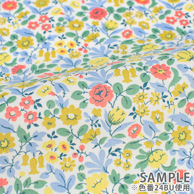 生地 LIBERTY FABRICS リバティ・ファブリックス タナローン 2024SS THE LIBERTY KALEIDOSCOPE Astrid Niva アストリッド・ニヴァ(24-3634198) 24BU.イエロー 09Ac03j