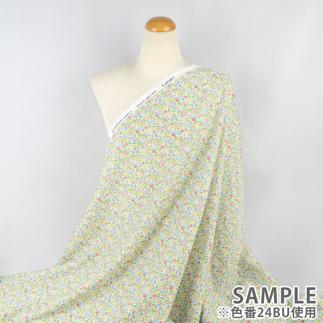 生地 LIBERTY FABRICS リバティ・ファブリックス タナローン 2024SS THE LIBERTY KALEIDOSCOPE Astrid Niva アストリッド・ニヴァ(24-3634198) 24BU.イエロー 09Ac03j