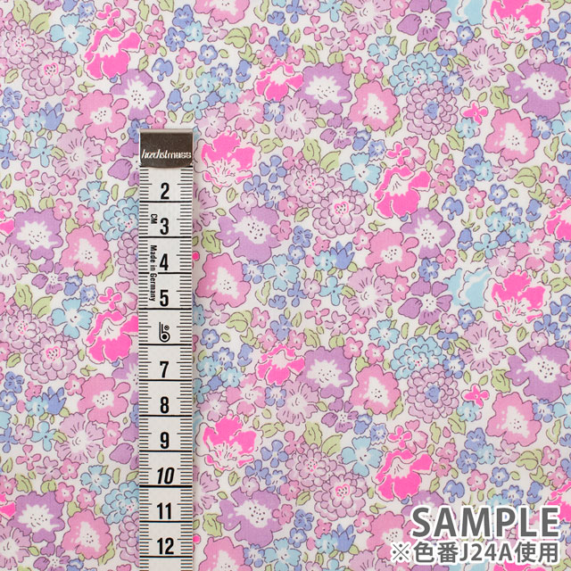 生地 LIBERTY FABRICS リバティ・ファブリックス タナローン 2024SS Neon Liberty Michelle ミッシェル(3636017N) J24C.レッド×オレンジ 99Zz99j