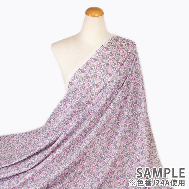 生地 LIBERTY FABRICS リバティ・ファブリックス タナローン 2024SS Neon Liberty Betsy Berry ベッツィ・ベリー(20-36302107N) J24C.ブルー×オレンジ 99Zz99j