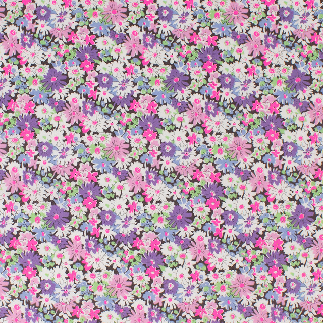生地 LIBERTY FABRICS リバティ・ファブリックス タナローン 2024SS Neon Liberty Libby リビー(36300125N) J24A.パープル×ピンク 99Zz99j