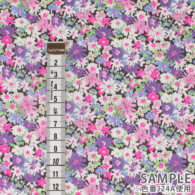生地 LIBERTY FABRICS リバティ・ファブリックス タナローン 2024SS Neon Liberty Libby リビー(36300125N) J24A.パープル×ピンク 99Zz99j