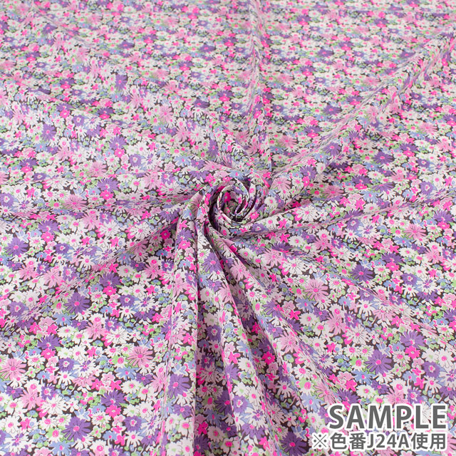 生地 LIBERTY FABRICS リバティ・ファブリックス タナローン 2024SS Neon Liberty Libby リビー(36300125N) J24A.パープル×ピンク 99Zz99j
