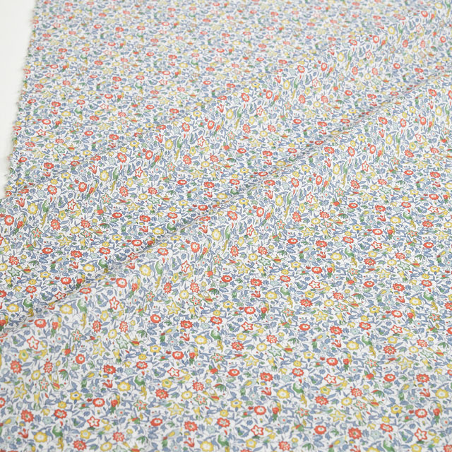 生地 LIBERTY FABRICS リバティ・ファブリックス タナローン 2024SS CITY COLLECTION Spring Song スプリング・ソング(24-1224121) P24A.オレンジ 09Ac03j