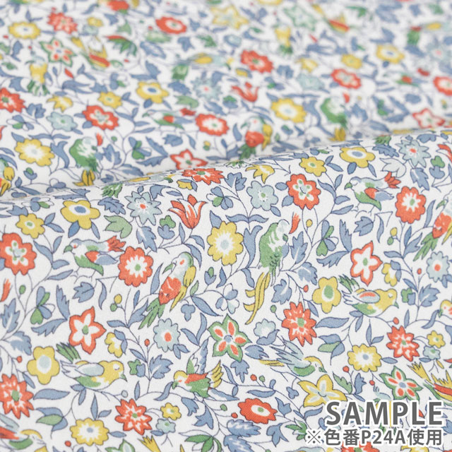 生地 LIBERTY FABRICS リバティ・ファブリックス タナローン 2024SS CITY COLLECTION Spring Song スプリング・ソング(24-1224121) P24A.オレンジ 09Ac03j