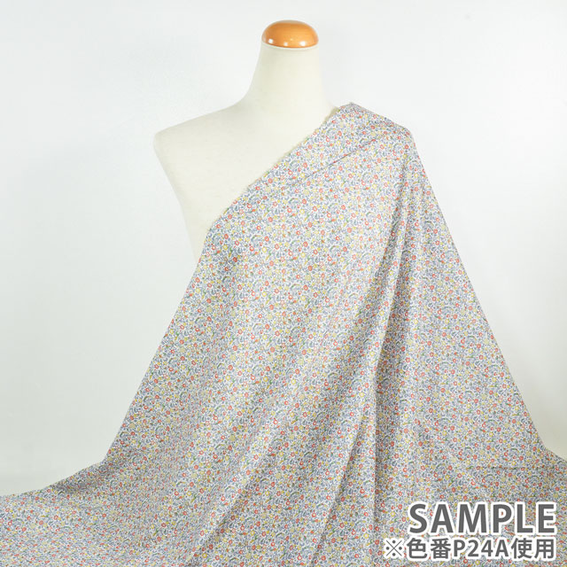 生地 LIBERTY FABRICS リバティ・ファブリックス タナローン 2024SS CITY COLLECTION Spring Song スプリング・ソング(24-1224121) P24A.オレンジ 09Ac03j