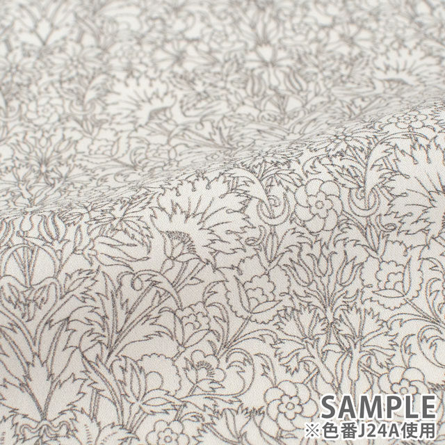生地 LIBERTY FABRICS リバティ・ファブリックス タナローン 2024SS CITY COLLECTION Floral Lace フローラル・レース(24-1224123) J24A.ダークブラウン 09Ac03j