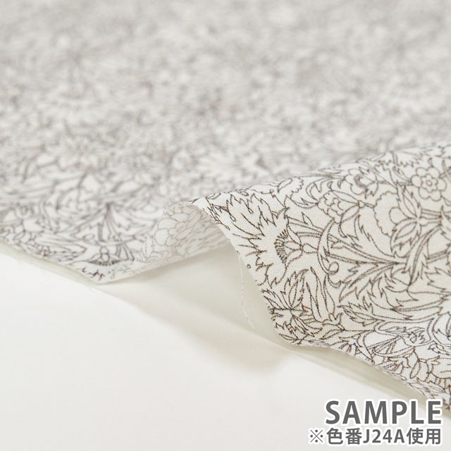生地 LIBERTY FABRICS リバティ・ファブリックス タナローン 2024SS CITY COLLECTION Floral Lace フローラル・レース(24-1224123) J24A.ダークブラウン 09Ac03j
