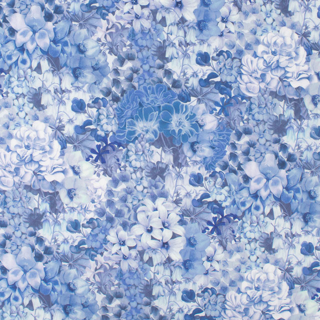 生地 LIBERTY FABRICS リバティ・ファブリックス タナローン 2024SS Onetone Gradation Painted Travels ペインテッド・トラベルズ(3632015) J24D.ブルー 09Ac03j