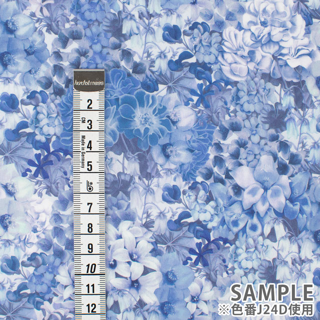 生地 LIBERTY FABRICS リバティ・ファブリックス タナローン 2024SS Onetone Gradation Painted Travels ペインテッド・トラベルズ(3632015) J24D.ブルー 09Ac03j