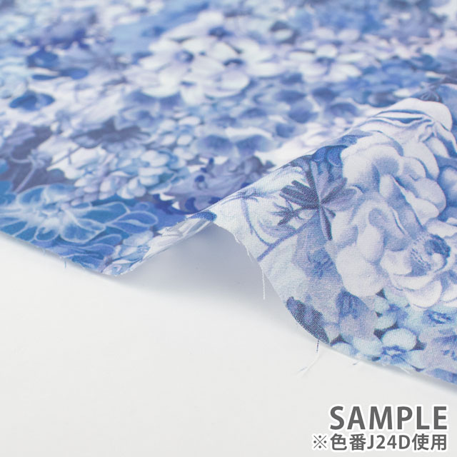 生地 LIBERTY FABRICS リバティ・ファブリックス タナローン 2024SS Onetone Gradation Painted Travels ペインテッド・トラベルズ(3632015) J24D.ブルー 09Ac03j