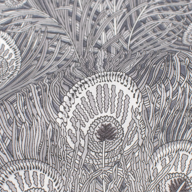 生地 LIBERTY FABRICS リバティ・ファブリックス タナローン 2024SS Onetone Gradation Queen Hera クイーン・ヘラ(3632004) J24C.グレー 09Ac03j