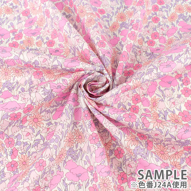 生地 LIBERTY FABRICS リバティ・ファブリックス タナローン 2024SS Onetone Gradation Poppy&Daisy ポピー・アンド・デイジー(02-3632104) J24A.ピンク 09Ac03j