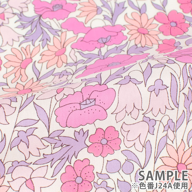 生地 LIBERTY FABRICS リバティ・ファブリックス タナローン 2024SS Onetone Gradation Poppy&Daisy ポピー・アンド・デイジー(02-3632104) J24A.ピンク 09Ac03j