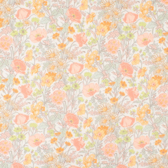 生地 LIBERTY FABRICS リバティ・ファブリックス タナローン 2024SS Onetone Gradation Florence May フローレンス・メイ(3632002) J24D.オレンジ 99Zz99j