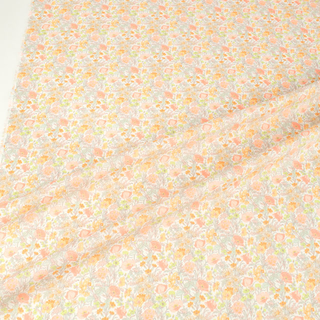 生地 LIBERTY FABRICS リバティ・ファブリックス タナローン 2024SS Onetone Gradation Florence May フローレンス・メイ(3632002) J24D.オレンジ 99Zz99j