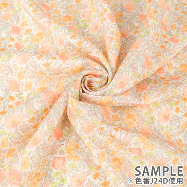 生地 LIBERTY FABRICS リバティ・ファブリックス タナローン 2024SS Onetone Gradation Florence May フローレンス・メイ(3632002) J24D.オレンジ 99Zz99j