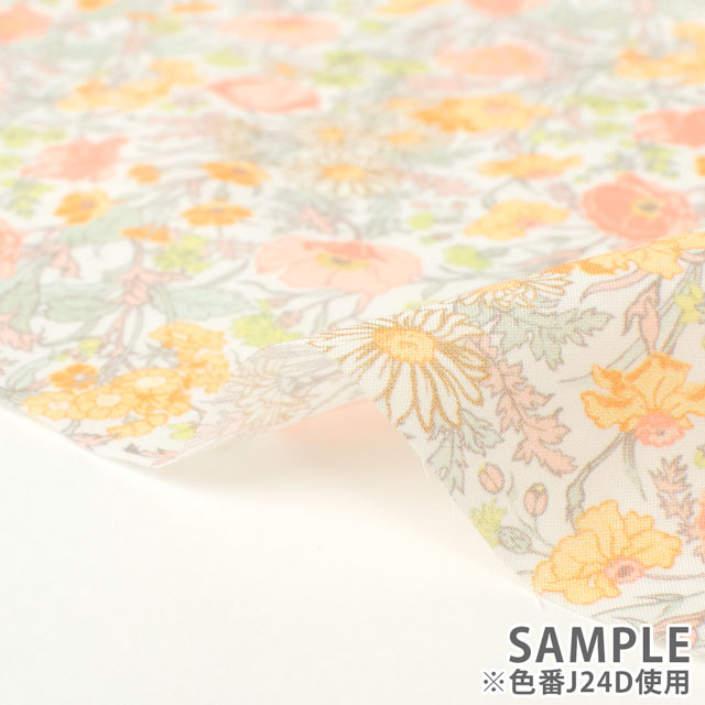 生地 LIBERTY FABRICS リバティ・ファブリックス タナローン 2024SS Onetone Gradation Florence May フローレンス・メイ(3632002) J24D.オレンジ 99Zz99j