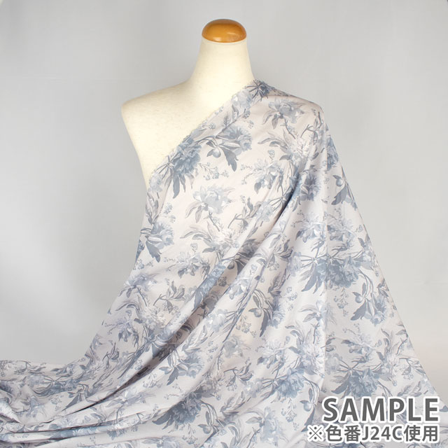 生地 LIBERTY FABRICS リバティ・ファブリックス タナローン 2024SS Onetone Gradation Decadent Blooms デカダント・ブルームス(18-3638232) J24C.グレー 99Zz99j