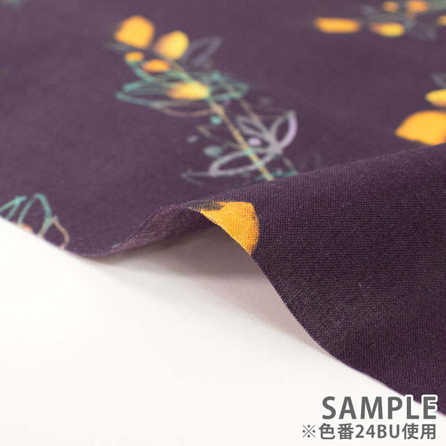 生地 LIBERTY FABRICS リバティ・ファブリックス タナローン 2024SS Wildsmith's Wonderful World I Dreamt of Roses アイ・ドリームト・オブ・ローゼズ(363J4204) 24BU.ダークパープル 99Zz99j