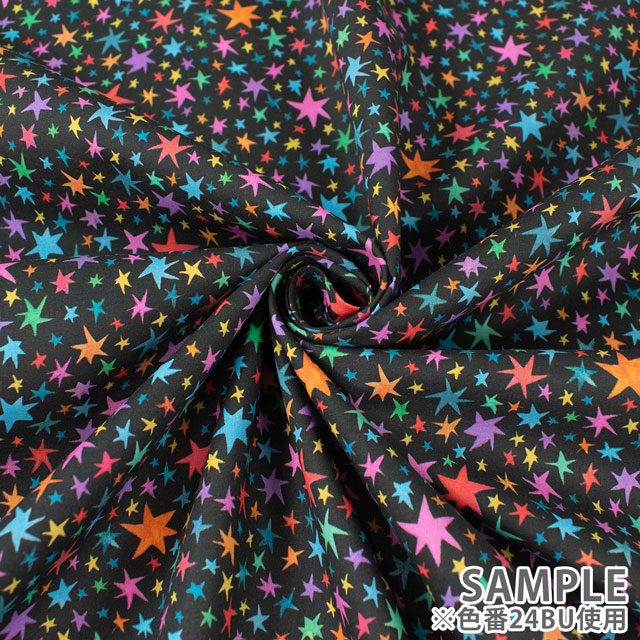 生地 LIBERTY FABRICS リバティ・ファブリックス タナローン 2024SS Wildsmith's Wonderful World Starstruck スターストラック(363J4205) 24BU.ブラック 99Zz99j