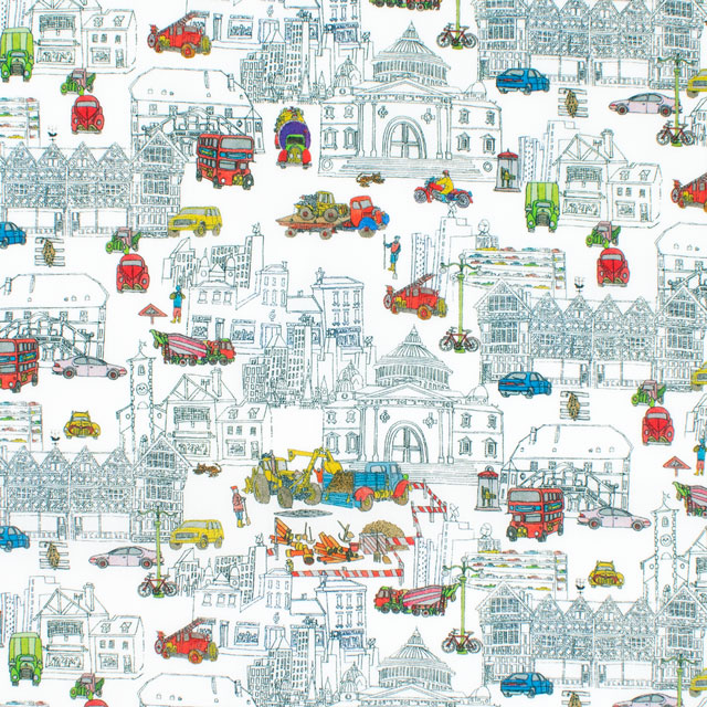 生地 LIBERTY FABRICS リバティ・ファブリックス タナローン 2024SS Wildsmith's Wonderful World London’s Calling ロンドンズ・コーリング(363J4207) 24AU.マルチ 99Zz99j