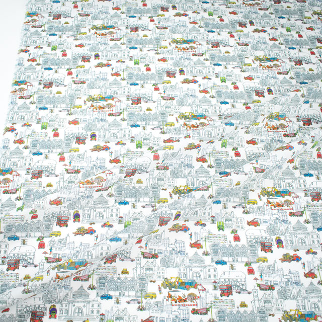 生地 LIBERTY FABRICS リバティ・ファブリックス タナローン 2024SS Wildsmith's Wonderful World London’s Calling ロンドンズ・コーリング(363J4207) 24AU.マルチ 99Zz99j