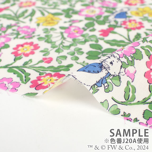 生地 LIBERTY FABRICS リバティ・ファブリックス タナローン ピーターラビット(TM)・コレクション Walker Rabbits ウォーカー・ラビッツ(DC30740) J24A.ラベンダー 09Ac03j