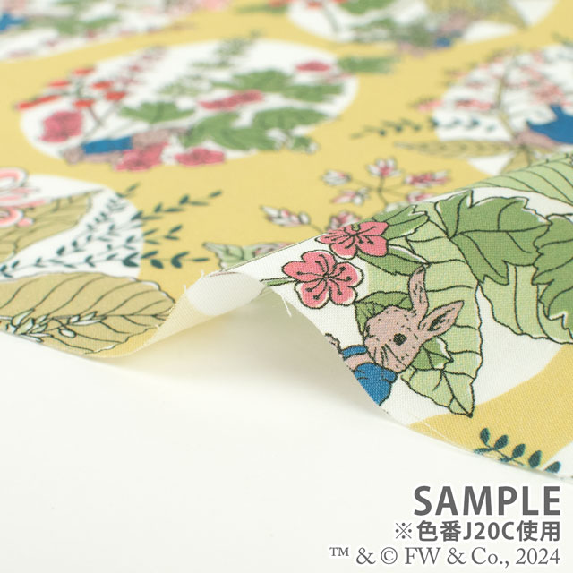 生地 LIBERTY FABRICS リバティ・ファブリックス タナローン ピーターラビット(TM)・コレクション Hawthorn Bunnies ホーソーン・バニーズ(DC30743) J24A.ラベンダー 99Zz99j