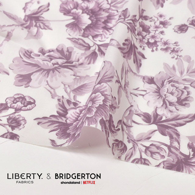 生地 LIBERTY FABRICS リバティ・ファブリックス タナローン LIBERTY FABRICS & BRIDGERTON Regency Trail リージェンシー・トレイル(36374403) C.パープル 09Ac03j