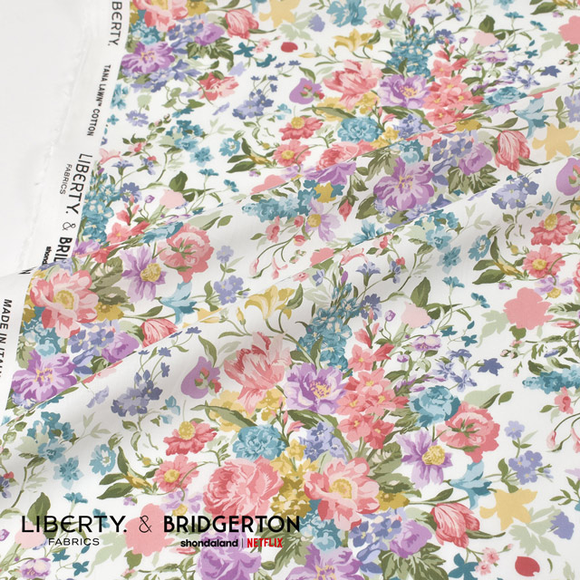 生地 LIBERTY FABRICS リバティ・ファブリックス タナローン LIBERTY FABRICS & BRIDGERTON Bouquet Parade ブーケ・パレード(36374406) A.ピンク 09Ac03j