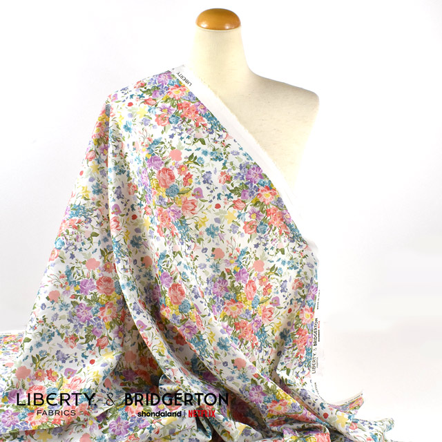 生地 LIBERTY FABRICS リバティ・ファブリックス タナローン LIBERTY FABRICS & BRIDGERTON Bouquet Parade ブーケ・パレード(36374406) A.ピンク 09Ac03j
