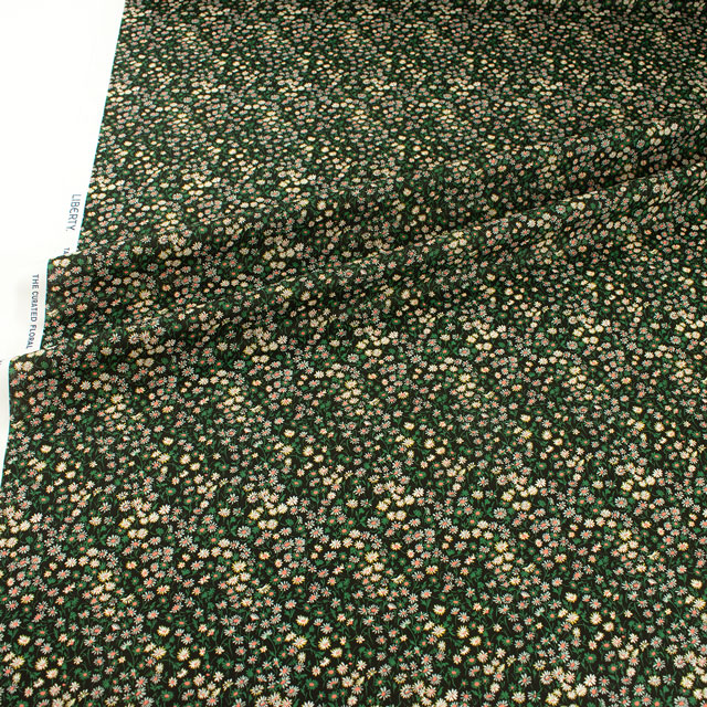 生地 LIBERTY FABRICS リバティ・ファブリックス タナローン 2024AW THE CURATED FLORAL Marguerite マーゲリート(24-3634222) 24AU.ブラック 99Zz99j