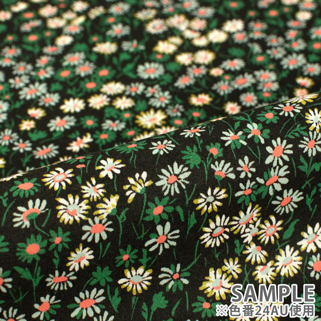 生地 LIBERTY FABRICS リバティ・ファブリックス タナローン 2024AW THE CURATED FLORAL Marguerite マーゲリート(24-3634222) 24AU.ブラック 99Zz99j