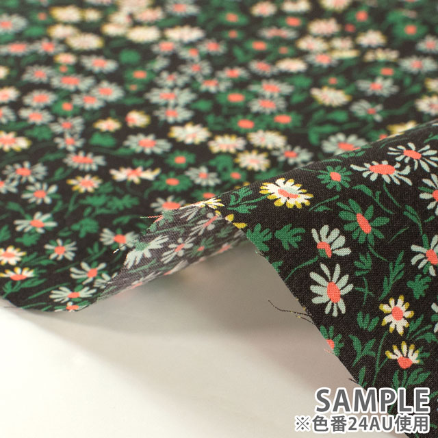 生地 LIBERTY FABRICS リバティ・ファブリックス タナローン 2024AW THE CURATED FLORAL Marguerite マーゲリート(24-3634222) 24AU.ブラック 99Zz99j