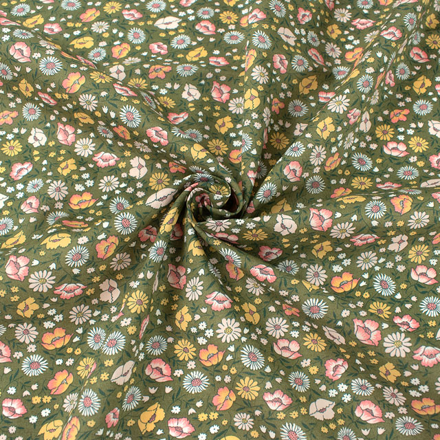 生地 LIBERTY FABRICS リバティ・ファブリックス タナローン 2024AW THE CURATED FLORAL Veronica ヴェロニカ(24-3634223) 24BU.カーキ 09Ac03j