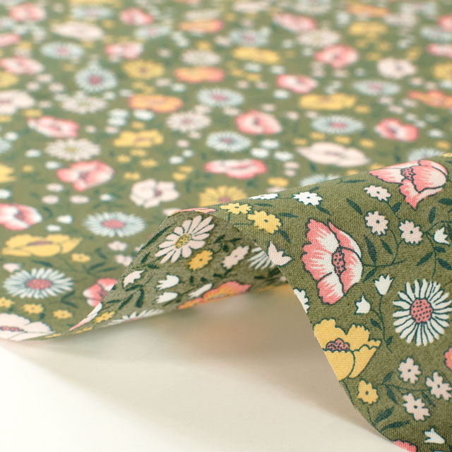 生地 LIBERTY FABRICS リバティ・ファブリックス タナローン 2024AW THE CURATED FLORAL Veronica ヴェロニカ(24-3634223) 24BU.カーキ 09Ac03j