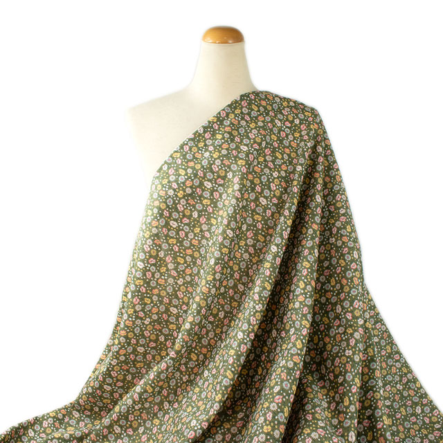 生地 LIBERTY FABRICS リバティ・ファブリックス タナローン 2024AW THE CURATED FLORAL Veronica ヴェロニカ(24-3634223) 24BU.カーキ 09Ac03j