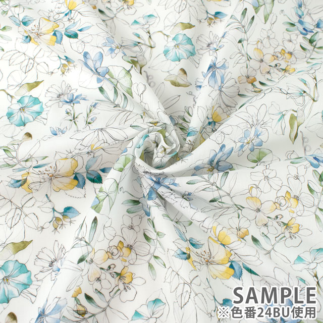 生地 LIBERTY FABRICS リバティ・ファブリックス タナローン 2024AW THE CURATED FLORAL Sophie Anne ソフィー・アン(24-3634235) 24BU.ブルー 09Ac03j
