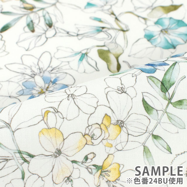 生地 LIBERTY FABRICS リバティ・ファブリックス タナローン 2024AW THE CURATED FLORAL Sophie Anne ソフィー・アン(24-3634235) 24BU.ブルー 09Ac03j