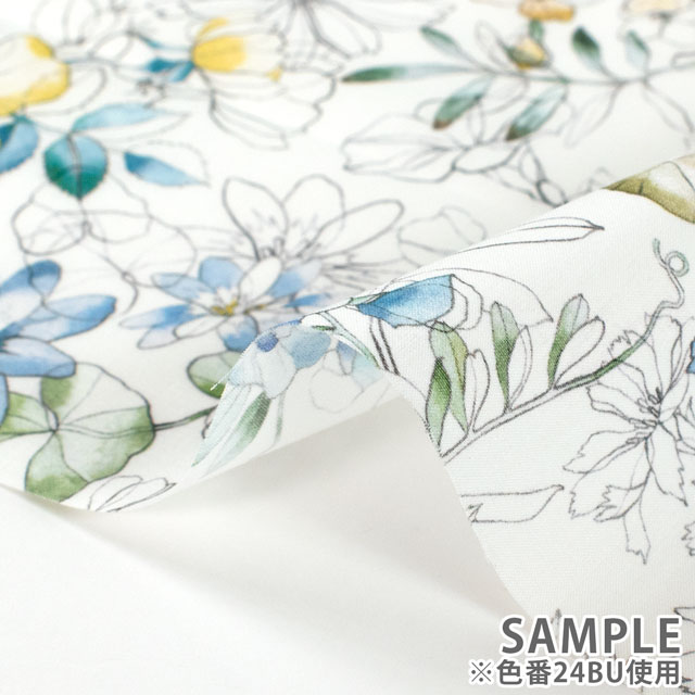 生地 LIBERTY FABRICS リバティ・ファブリックス タナローン 2024AW THE CURATED FLORAL Sophie Anne ソフィー・アン(24-3634235) 24BU.ブルー 09Ac03j