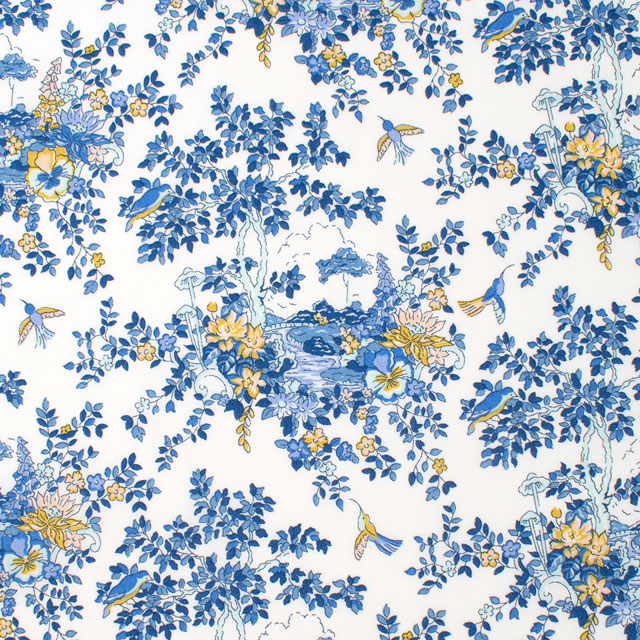 生地 LIBERTY FABRICS リバティ・ファブリックス タナローン 2024AW THE CURATED FLORAL Miniature Wonderland ミニチュア・ワンダーランド(24-3634247) 24AU.ブルー 09Ac03j