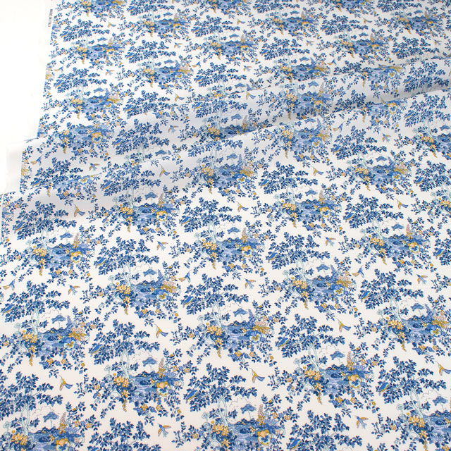 生地 LIBERTY FABRICS リバティ・ファブリックス タナローン 2024AW THE CURATED FLORAL Miniature Wonderland ミニチュア・ワンダーランド(24-3634247) 24AU.ブルー 09Ac03j