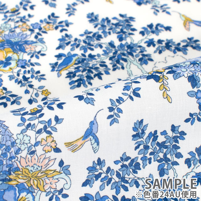 生地 LIBERTY FABRICS リバティ・ファブリックス タナローン 2024AW THE CURATED FLORAL Miniature Wonderland ミニチュア・ワンダーランド(24-3634247) 24AU.ブルー 09Ac03j