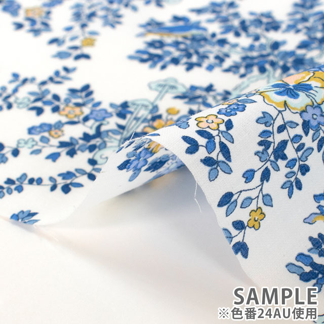 生地 LIBERTY FABRICS リバティ・ファブリックス タナローン 2024AW THE CURATED FLORAL Miniature Wonderland ミニチュア・ワンダーランド(24-3634247) 24AU.ブルー 09Ac03j
