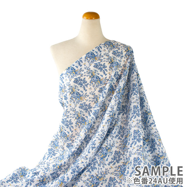 生地 LIBERTY FABRICS リバティ・ファブリックス タナローン 2024AW THE CURATED FLORAL Miniature Wonderland ミニチュア・ワンダーランド(24-3634247) 24AU.ブルー 09Ac03j