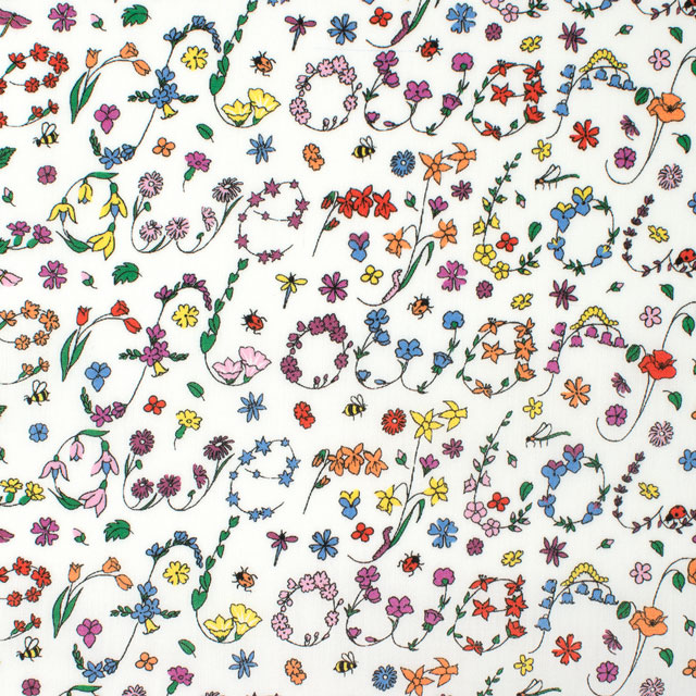 生地 LIBERTY FABRICS リバティ・ファブリックス タナローン 2024AW THE CURATED FLORAL Ing-Britt's Garden イング - ブリッツ・ガーデン(24-3634248) 24BU.マルチ 09Ac03j